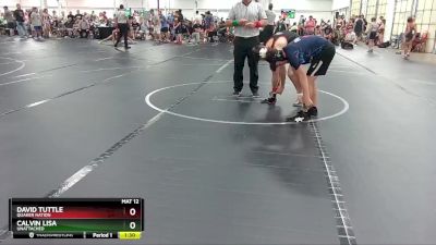 130 lbs Round 2 - David Tuttle, Quaker Nation vs Calvin Lisa, Unattached