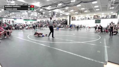 90 lbs Quarterfinal - Dominick Sinnwell, Immortal Athletics WC vs Roman Lewis, Broncos