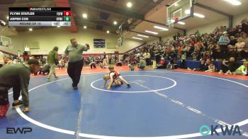 52 lbs Round Of 16 - Flynn Statler, Fort Gibson Youth Wrestling vs Aspen Coe, Hilldale Youth Wrestling Club