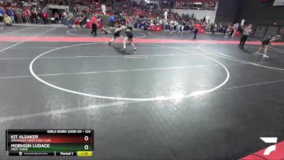 125 lbs Cons. Round 4 - Kit Alsaker, Waunakee Wrestling Club vs Morhgin Ludack, First There