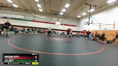 132 lbs Round 5 (6 Team) - Santiago Cruz, Rock Springs vs Coy Eddy, DouglasSD