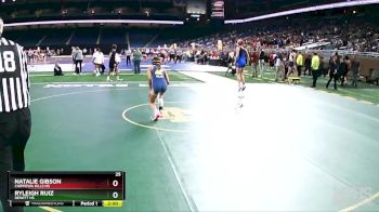 Girls-105 lbs Semifinal - Natalie Gibson, Chippewa Hills HS vs Ryleigh Ruiz, DeWitt HS