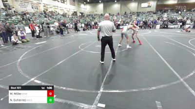 138 lbs Quarterfinal - Mitch Miller, Other Team vs Nathaniel Gutierrez, Gold Rush Wrestling