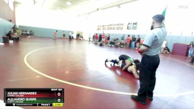 141 lbs Cons. Round 1 - Julian Hernandez, Chabot College vs Alejandro Quispe, Cuesta College