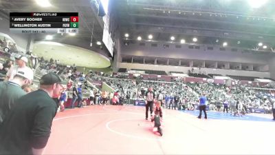 40 lbs Round 3 - Avery Booher, Honey Badger Wrestling Club vs Wellington Austin, Prairie Grove Youth Wrestling