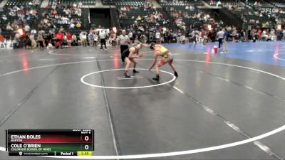 141 lbs Cons. Round 4 - Ethan Boles, Barton vs Cole O`Brien, Colorado School Of Mines