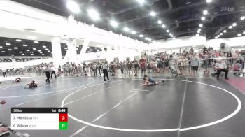 58 lbs Round Of 16 - Owen Mendoza, Sierra Sabers vs Korbin Wilson, Mountain Man WC