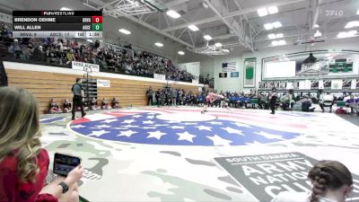 126 lbs Semis & 1st Wb (8 Team) - Will Allen, Aberdeen Central vs Brendon Oehme, Brandon Valley