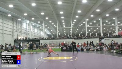 115 lbs Alia Baker, Texas Blue vs Celine Frank, Michigan Red