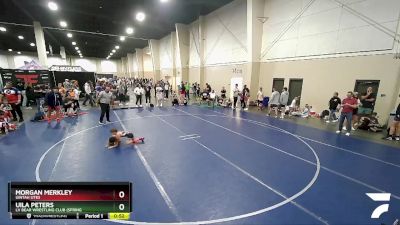 45 lbs Round 3 - Uila Peters, LV Bear Wrestling Club (Spring vs Morgan Merkley, Uintah Utes