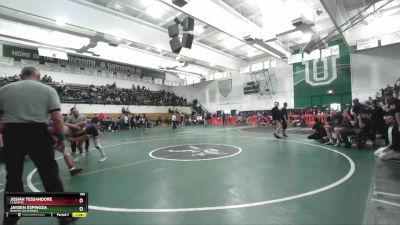 150 lbs Semifinal - Jayden Espinoza, Rancho Cucamonga vs Josiah Tessandore, La Quinta