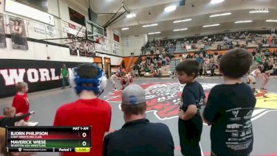 49 lbs Cons. Round 3 - Bjorn Philipson, Cody Wrestling Club vs Maverick Wiese, Riverton USA Wrestling
