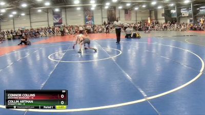 84 lbs Rd# 6- 9:00am Saturday Final Pool - Connor Collins, Backyard Brawlers vs Collin Artman, Dynasty RED