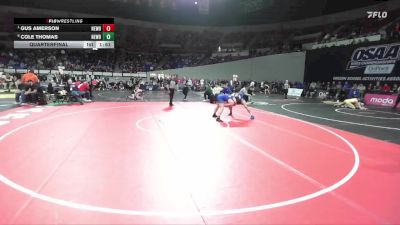 6A Boys 157 lbs Quarterfinal - Gus Amerson, Newberg Boys vs Cole Thomas, Newberg Boys