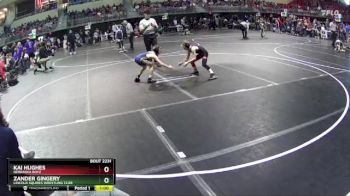 65 lbs Quarterfinal - Kai Hughes, Nebraska Boyz vs Zander Gingery, Lincoln Squires Wrestling Club