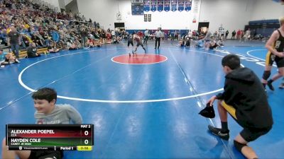 105 lbs Cons. Round 1 - Hayden Cole, Carey Jr High vs Alexander Poepel, CCA