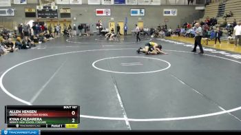 160 lbs 5th Place Match - Allen Hensen, South Anchorage High School vs Kyan Caldarera, Service High School Cougars