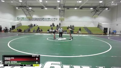 133 lbs 1st Place Match - Makai Ito, Palomar vs David Govea, East Los Angeles College