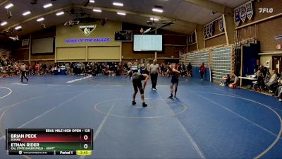 125 lbs Champ. Round 2 - Brian Peck, Doane vs Ethan Rider, Cal State Bakersfield - Unatt