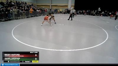 106 lbs Cons. Round 3 - Samer Sherman, Comets Wrestling Club vs Brody Hufford, Longmont Grizzlies Wrestling