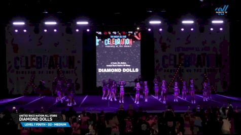 United Rock Nation All Stars - DIAMOND DOLLS [2025 L1 Youth - D2 - Medium Day 2] 2025 The Varsity All Star CELEBRATION