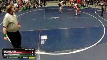 105 lbs Semifinal - Michael Keith, Natrona Colts Wrestling Club vs Brayden Spencer, Iron Co Wrestling Academy