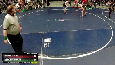 105 lbs Semifinal - Michael Keith, Natrona Colts Wrestling Club vs Brayden Spencer, Iron Co Wrestling Academy