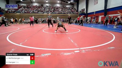 61-64 lbs Quarterfinal - Jaxon Wolfenberger, Keystone Wrestling Club vs Kael Camper, Caney Valley Wrestling