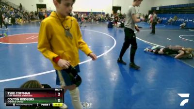 78 lbs Quarterfinal - Tyke Coffman, Lusk Rawhide Wrestling vs Colton Rodgers, Eastside United