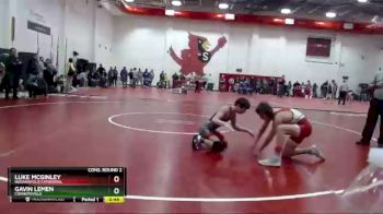 126 lbs Cons. Round 2 - Luke Mcginley, Indianapolis Cathedral vs Gavin Lemen, Connersville