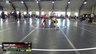 141 lbs Cons. Round 4 - Michael Leveille, Purdue vs Manny Willins, Buffalo-unattached