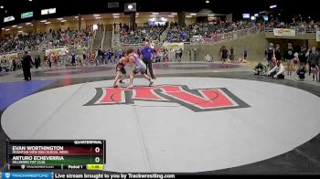 160 lbs Quarterfinal - Arturo Echeverria, Hillsboro Mat Club vs Evan Worthington, Mountain View High School Wres