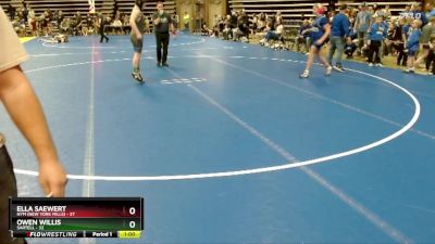 215 lbs Semis (4 Team) - Ella Saewert, NYM (New York Mills) vs Owen Willis, Sartell