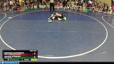 86 lbs Cons. Round 2 - Payson Attebury, High Kaliber vs Kempson Humphreys, Iron Co Wrestling Academy