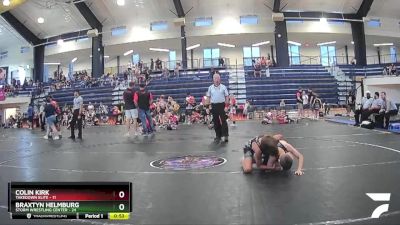 70 lbs Round 3 (8 Team) - Colin Kirk, Takedown Elite vs Braxtyn Helmburg, Storm Wrestling Center