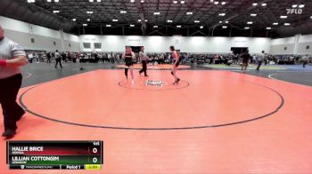 105 lbs Champ. Round 1 - Hallie Brice, Odessa vs Lillian Cottongim, Lebanon