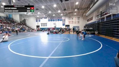 110 lbs Champ. Round 1 - Kaylee Weber, Wheatland vs Rayanne DeCent, Moorcroft