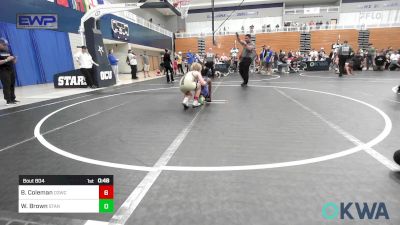 83 lbs Quarterfinal - Barrett Coleman, D3 Wrestling Cluib vs Winter Brown, Standfast OKC