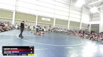 106 lbs Round 3 (8 Team) - Hayden Schwab, Iowa vs Brayden Wenrich, Pennsylvania