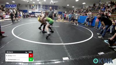 76 lbs Rr Rnd 3 - Brennan Gray, Midwest City Bombers Youth Wrestling Club vs Tyson Dickerson, Blue Devil Wrestling