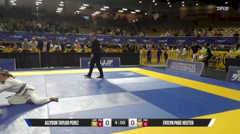 Evelyn Page Hexter vs Allyson Taylor Perez 2026 Pan Kids Jiu-Jitsu IBJJF Championship