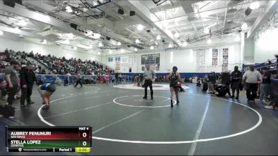 115 lbs Champ. Round 3 - Aubrey Penunuri, San Dimas vs Stella Lopez, Cerritos