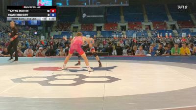113 lbs Champ. Rd Of 32 - Layne Martin, MI vs Ryan Hirchert, ID