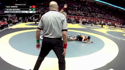 G-100 lbs 5th Place Match - Ja`Leia Mitchell, G-Northmont vs Lilly Zweifel, G-Gibsonburg