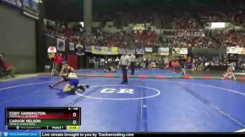 Cons. Round 1 - Carson Nelson, Fergus (Lewistown) vs Cody Harrington, Dawson Co. (Glendive)