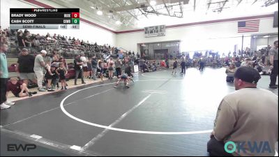 49 lbs Semifinal - Brady Wood, Husky WC vs Cash Scott, Cowboy Wrestling Club