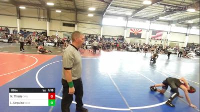 85 lbs Semifinal - Nixen Thiele, Cvbjj vs Lorenzo Urquiza, Bagdad Copperheads WC