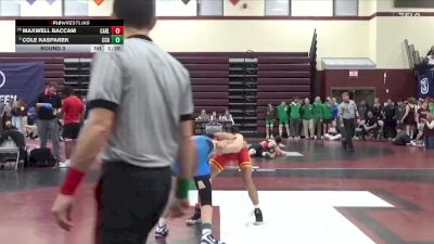 113 lbs Round 3 - Cole Kasparek, Clear Creek-Amana vs Maxwell Baccam, Carlisle