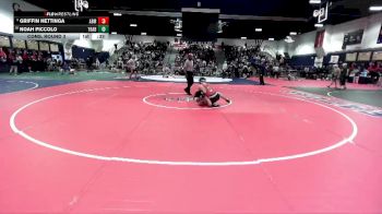 132 lbs Cons. Round 3 - Griffin Hettinga, AB Miller vs Noah Piccolo, Trabuco Hills