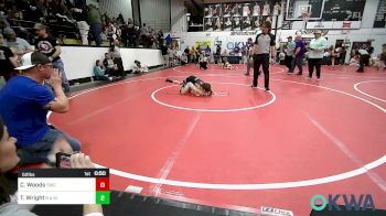 52 lbs Semifinal - Conner Woods, Salina Wrestling Club vs Talon Wright, R.A.W.